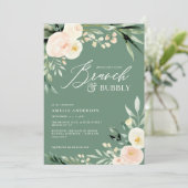 ブランチ&バブリー緑と桃の水色フローラ (スタンド正面)