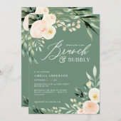 ブランチ&バブリー緑と桃の水色フローラ (正面/裏面)