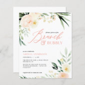 ブランチ&バブリー緑と桃の水色フローラ (正面/裏面)