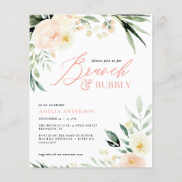 ブランチ&バブリー緑と桃の水色フローラ