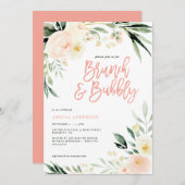 ブランチ&バブリー緑と桃の水色フローラ (正面/裏面)
