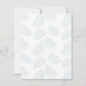 ブランチ&バブリー緑の水のカラーブライダルシャワー 招待状 (裏面)