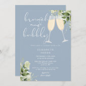 ブランチ&バブリー緑ブライダルシャワー 招待状 (正面/裏面)
