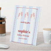 ブランチ&バブリー赤ちゃんシャワーカード&ギフトサイン 台座サイン (インサイチュ)
