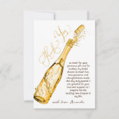 ブランチ&バブリー金ゴールドエレガントブライダルシャワー サンキューカード (正面)