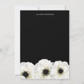 ブランチ&バブリー金ゴールドグリッターアネモンシャワー 招待状 (裏面)