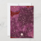 ブランチ・バブリー・ネイビー・ブルゴーニュ・赤面H2フラワーズ 招待状 (裏面)