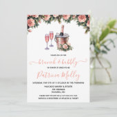 ブランチ&バブリー、ピンク&グリーンバラ、ブライダルシャワー 招待状 (スタンド正面)