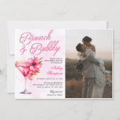 ブランチ&バブリーChampangeブライダルシャワー写真 招待状 (正面)