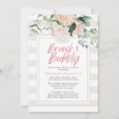 ブランチ&バブルピンクフローラブライダルシャワー 招待状 (正面)