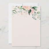 ブランチ&バブルピンクフローラブライダルシャワー 招待状 (裏面)