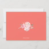 ブランチ+バブルリー, 水彩 フレッシュ ピンク 牡丹 招待状 (裏面)