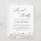 ブランチ & バブル ボホ ワイルドフラワー ブライダルシャワー 招待状 (正面)