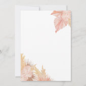 ブランチ&バブーブリーパンパスグラスボホブライダルシャワー 招待状 (裏面)