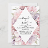 ブランチ&バブーブリーボホパープルブライダルシャワーインビタティ 招待状 (正面)