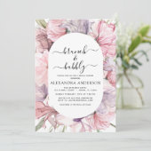 ブランチ&バブーブリーボホパープルブライダルシャワー 招待状 (スタンド正面)