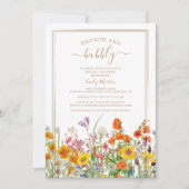 ブランチ&バブーブリーボホワイルドフラワーズブライダルシャワー 招待状 (正面)
