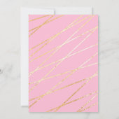 ブランチ&ベビーサマーフラワーズボホ金ゴールドグリッター 招待状 (裏面)