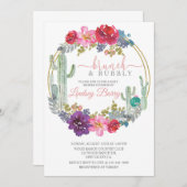 ブランチ、ベビーシャワー、砂漠テーマ、フローラ (正面/裏面)