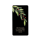 ブランチ&ベリーズブラッククリスマス差出人住所 ラベル (正面)