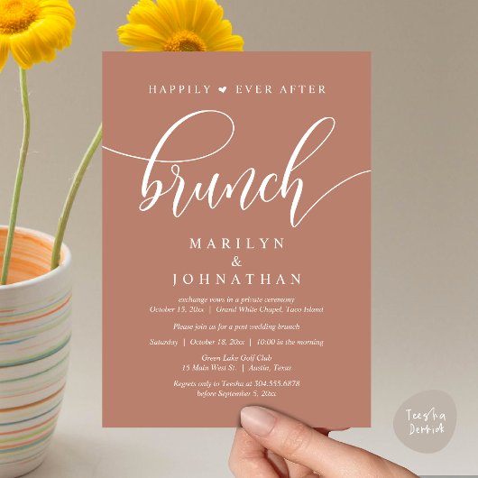 ブランチ、ポストの後に幸せに続結婚く 招待状