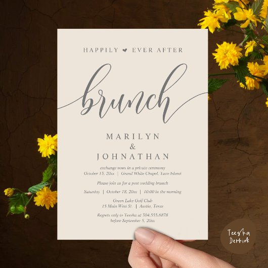 ブランチ、ポストの後に幸せに続結婚く 招待状