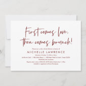 ブランチ，友人，愛，カジュアルブライダルシャワー  招待状 (正面)