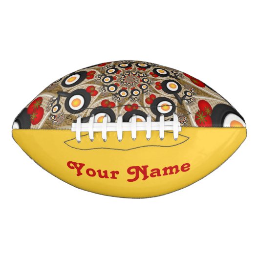 ブランチFractal Art食おもしろいべ物、トマト、卵の名前 アメリカンフットボール (正面)