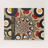 ブランチFractal Art食おもしろいべ物、トマト、卵の名前 ジグソーパズル (横)