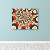 ブランチFractal Art食おもしろいべ物、トマト、卵 キャンバスプリント (インサイチュ (ウッドフロア))