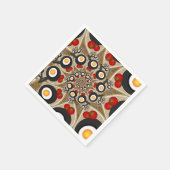 ブランチFractal Art食おもしろいべ物、トマト、卵 スタンダードカクテルナプキン (角)