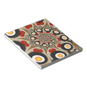 ブランチFractal Art食おもしろいべ物、トマト、卵 ノートパッド (アングル)