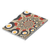 ブランチFractal Art食おもしろいべ物、トマト、卵 ノートパッド (回転)