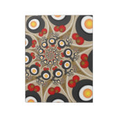 ブランチFractal Art食おもしろいべ物、トマト、卵 ノートパッド (回転)