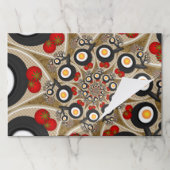 ブランチFractal Art食おもしろいべ物、トマト、卵 ペーパーパッド (折り畳み)