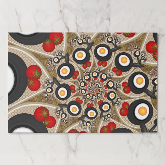 ブランチFractal Art食おもしろいべ物、トマト、卵 ペーパーパッド (正面)