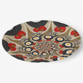 ブランチFractal Art食おもしろいべ物、トマト、卵 ペーパープレート (アングル)