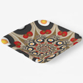 ブランチFractal Art食おもしろいべ物、トマト、卵 ペーパープレート (傾斜あり)