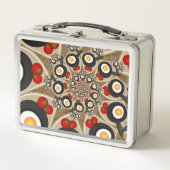 ブランチFractal Art食おもしろいべ物、トマト、卵 メタルランチボックス (正面)