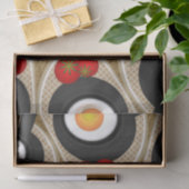 ブランチFractal Art食おもしろいべ物、トマト、卵 薄葉紙 (ギフト)