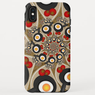 ブランチFractal Art食おもしろいべ物、トマト、卵 iPhone XS Maxケース