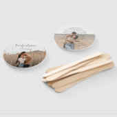 ブランディシンプルー写真モダン結婚式 プログラム ハンドファン (組立なし)