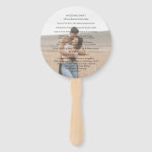 ブランディシンプルー写真モダン結婚式 プログラム ハンドファン (裏面)