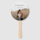 ブランディシンプルー写真モダン結婚式 プログラム ハンドファン (正面)