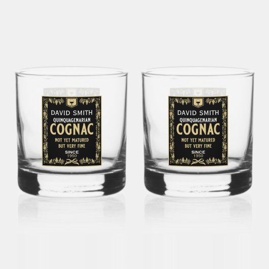 ブランディラバークィアゲニアリアンズ誕生日 ウイスキーグラス (正面)