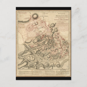 ブランディワインアメリカの戦い革命マップ1784 ポストカード