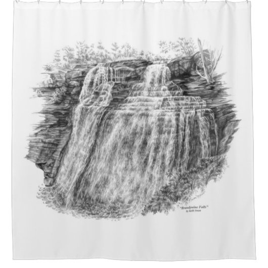 ブランディワイン滝(CVNP) シャワーカーテン (正面)