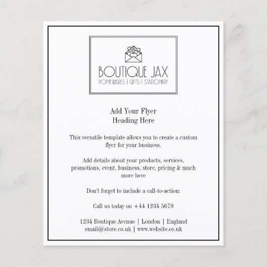 ブランディングとロゴの白シンプル色 チラシ (正面)