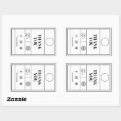 ブランディングのカスタマイズ可能なロゴ 長方形シール (シート)