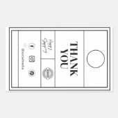 ブランディングのカスタマイズ可能なロゴ 長方形シール (正面)